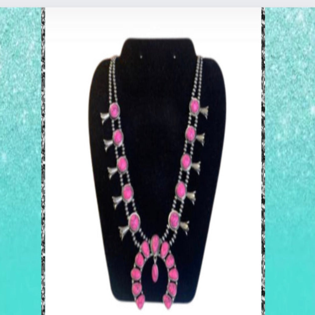 Semi Pink Stone Squash Blossom