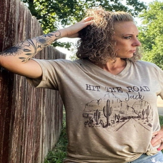 Hit The Road Jack Women’s Graphic  Vintage  Tees