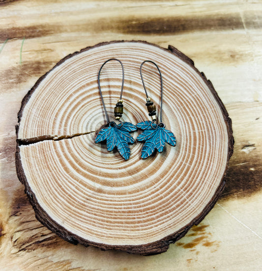 Savanna Leaf Pendant Earrings