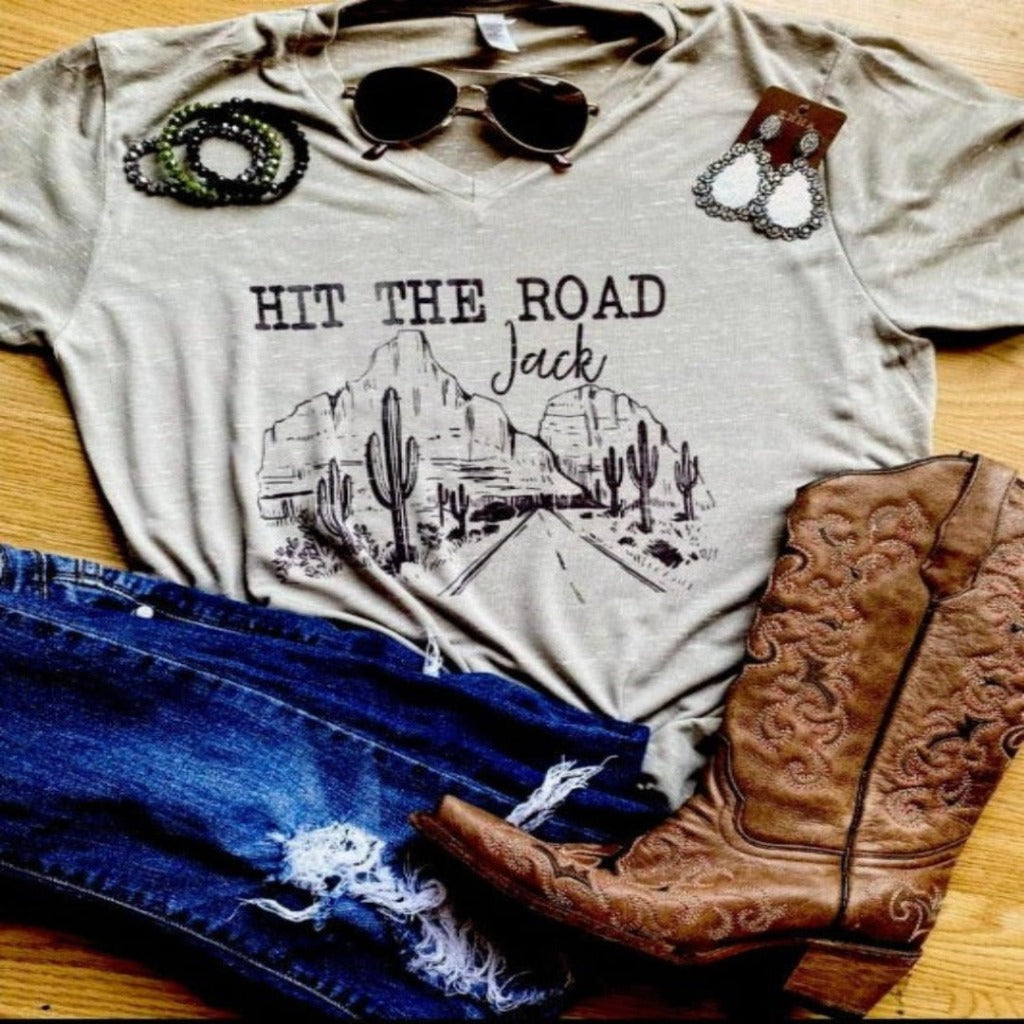 Hit The Road Jack Women’s Graphic  Vintage  Tees