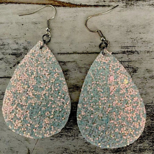 Glitter Teardrop Earrings