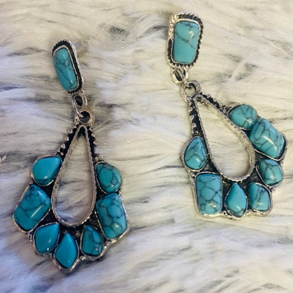 Turquoise Stone Earrings