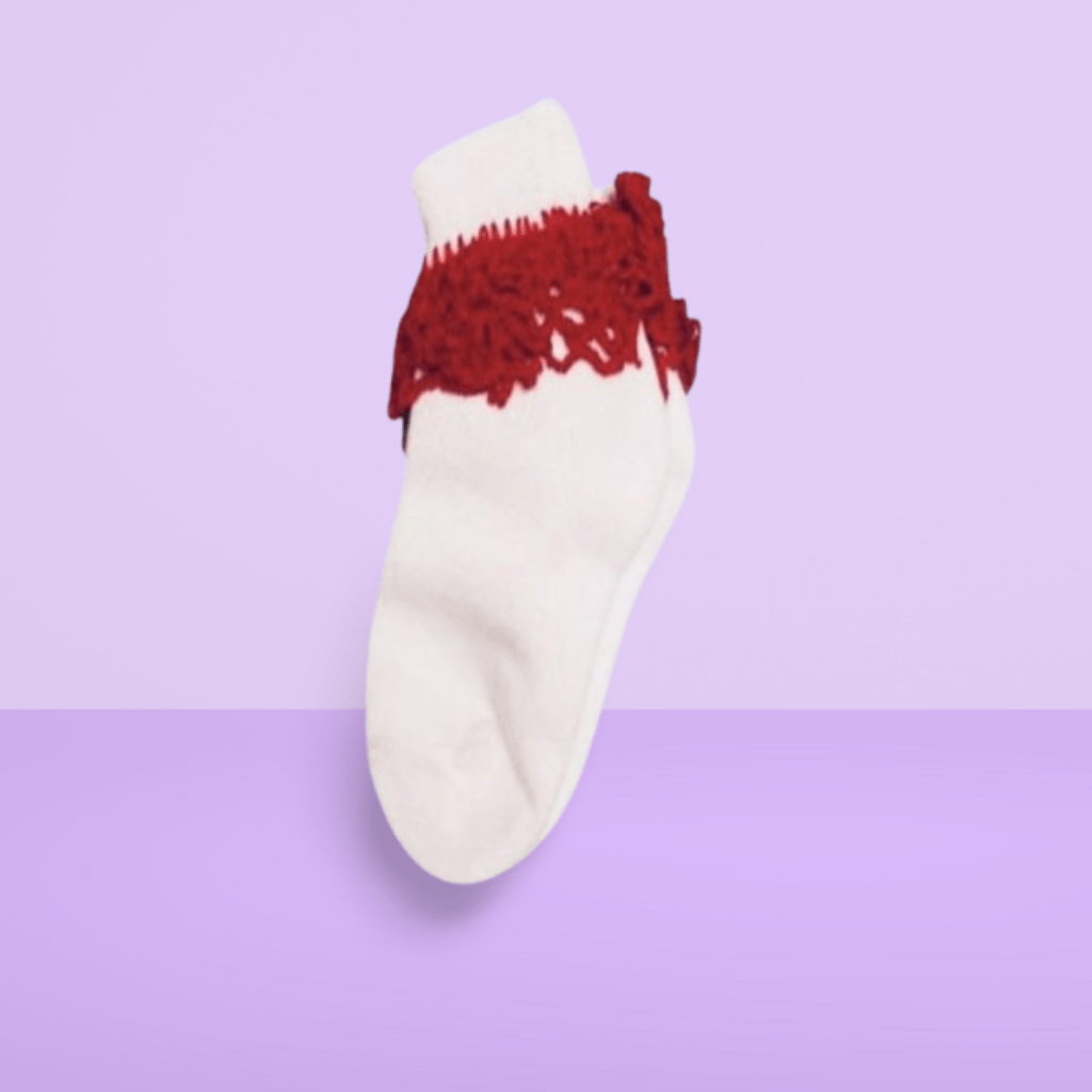 Socks With Crochet Top